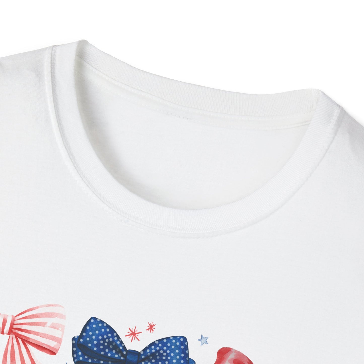 Patriotic Bow Graphic Tee for Celebrations- Holiday