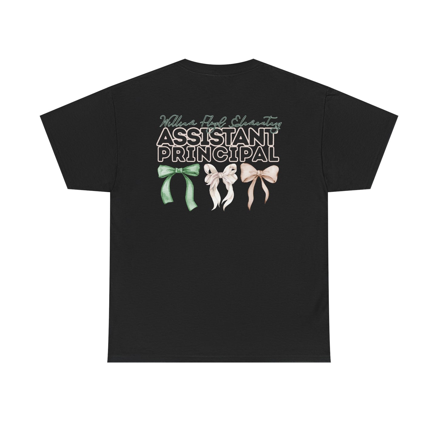 WFE Assistant Principal and Bows- Unisex Heavy Cotton Tee with Bow Design