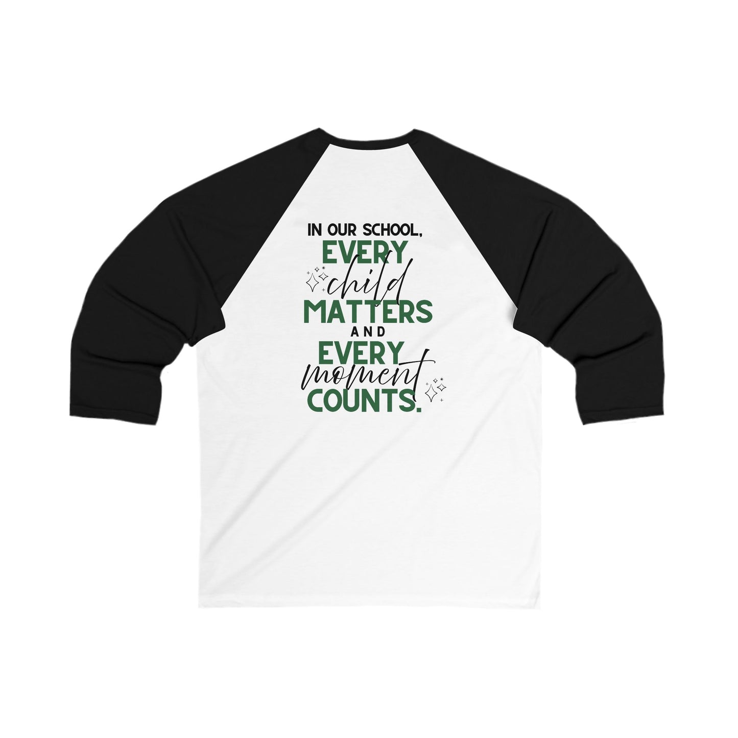WFE Unisex Baseball Tee - "William Floyd Elementary" with "Every Child Matters" Print