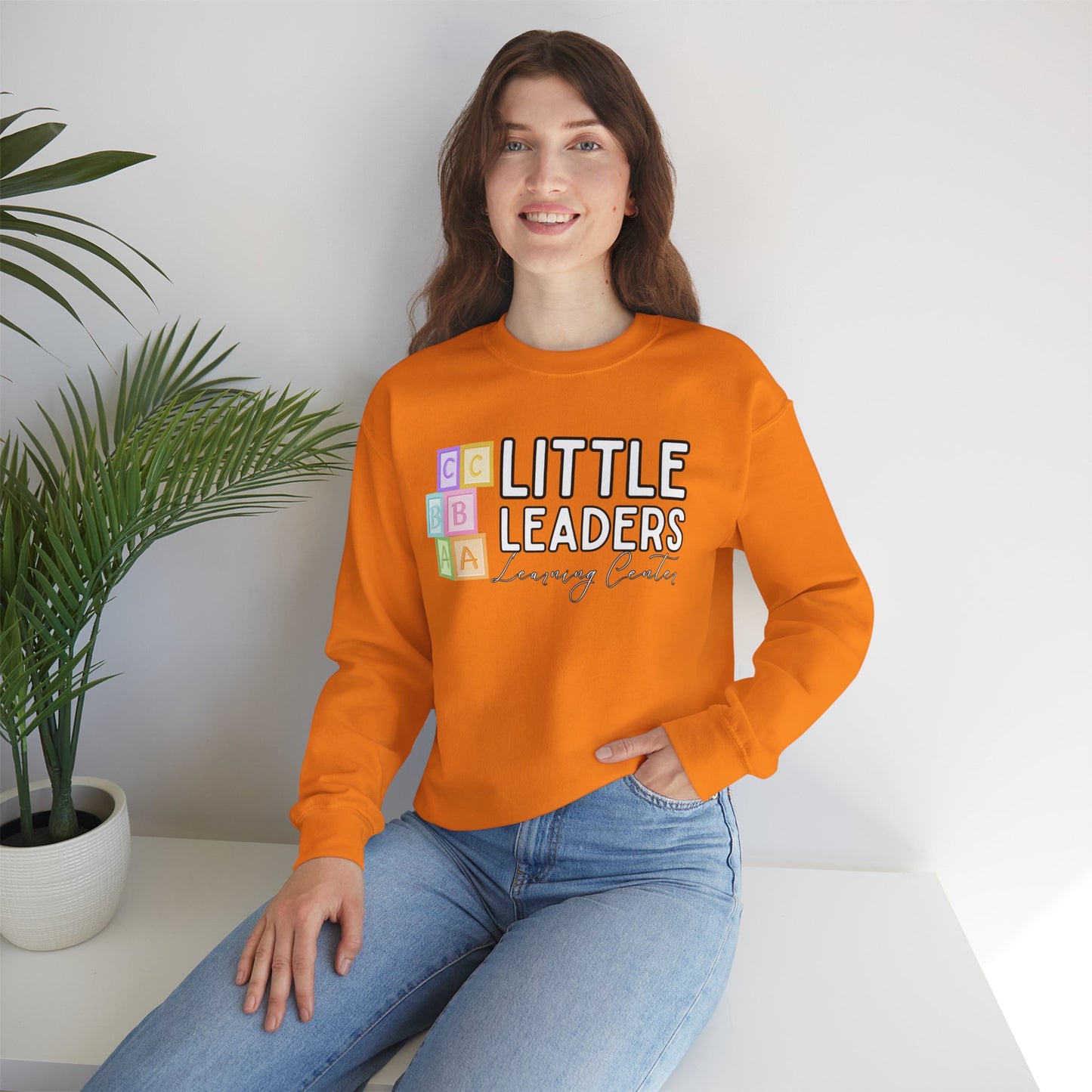 Little Leaders w/ Blocks Crewneck Unisex Sweatshirt