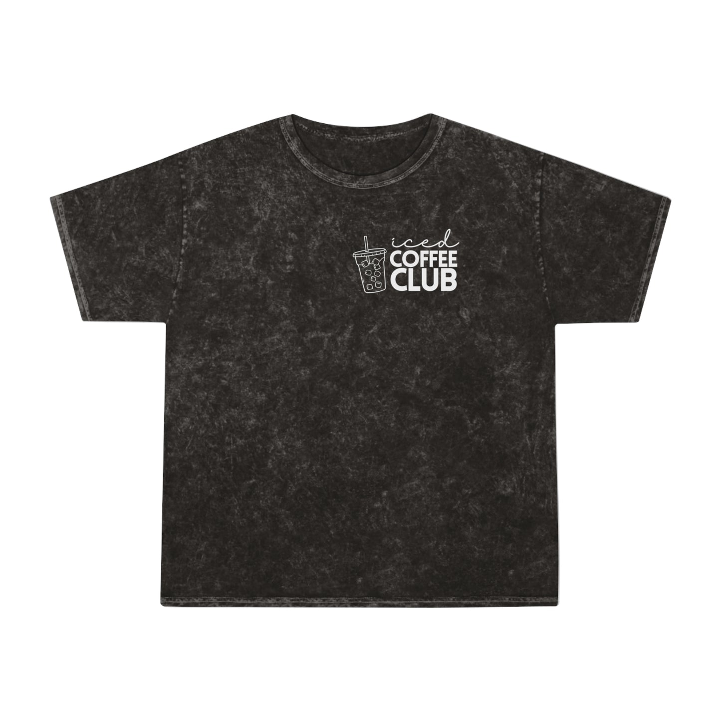 Iced Coffee Club T-Shirt | Unisex Mineral Wash Tee, Coffee Lovers Gift