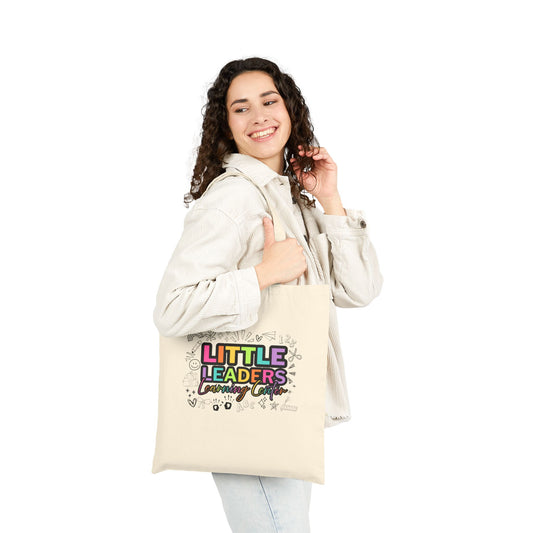 Little Leaders w/ Doodle Design Cotton Canvas Tote Bag