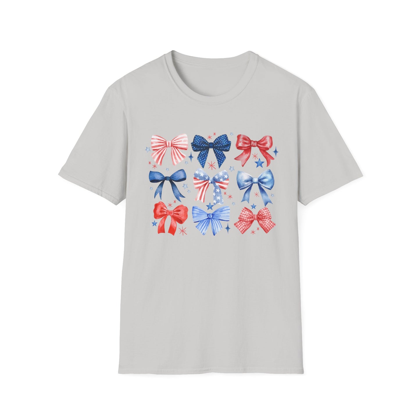 Patriotic Bow Graphic Tee for Celebrations- Holiday