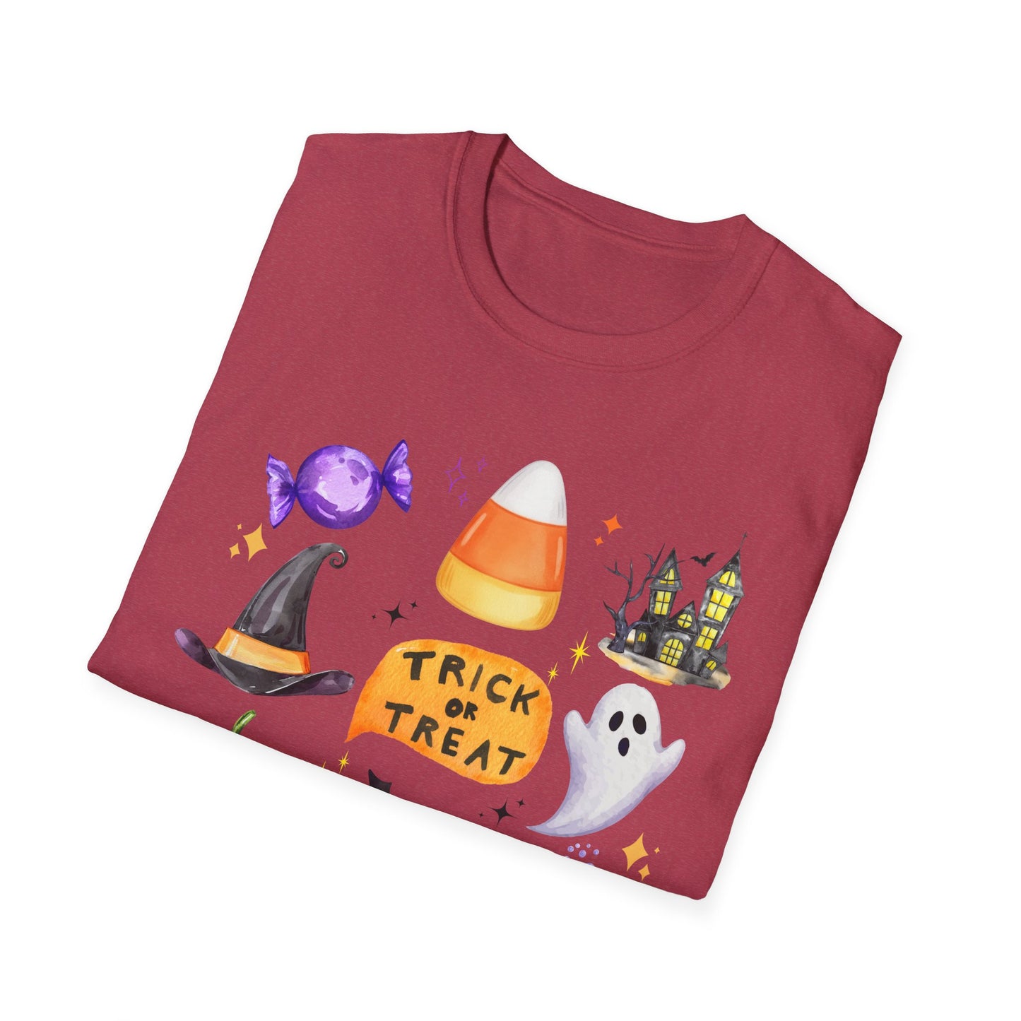 Halloween- Trick or Treat Themed T-Shirt- Unisex Softstlye