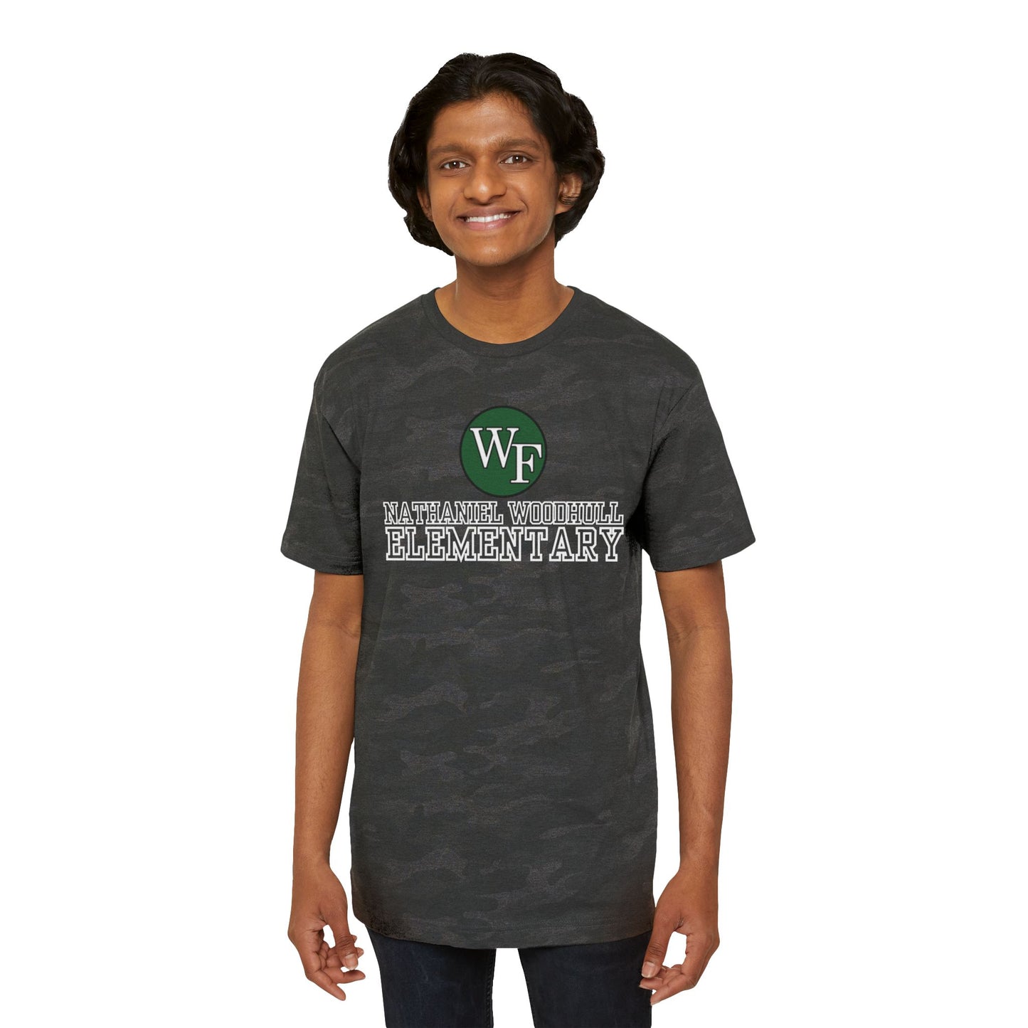 Woodhull Men's Fine Jersey Tee - ALL CAPS BACK- (Fun Prints), School Spirit Shirt