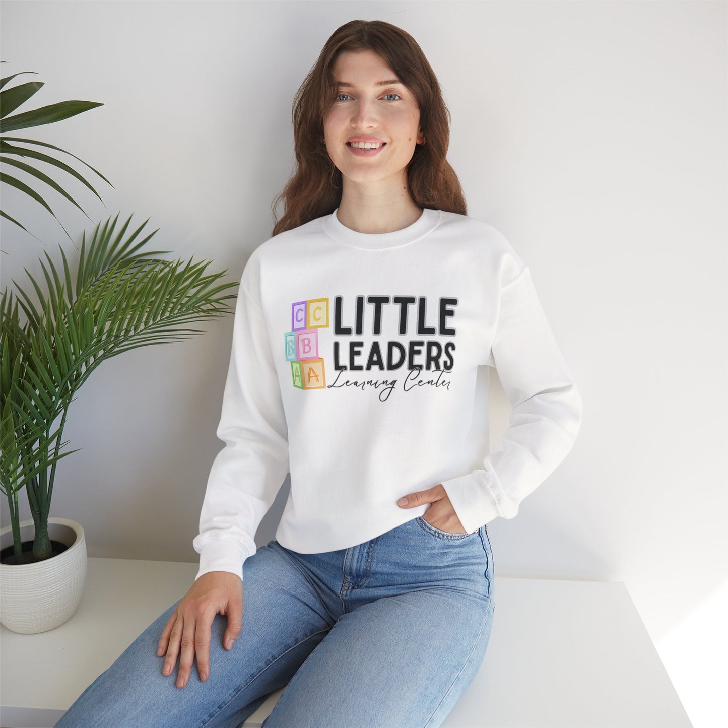 Little Leaders w/ Blocks Crewneck Unisex Sweatshirt