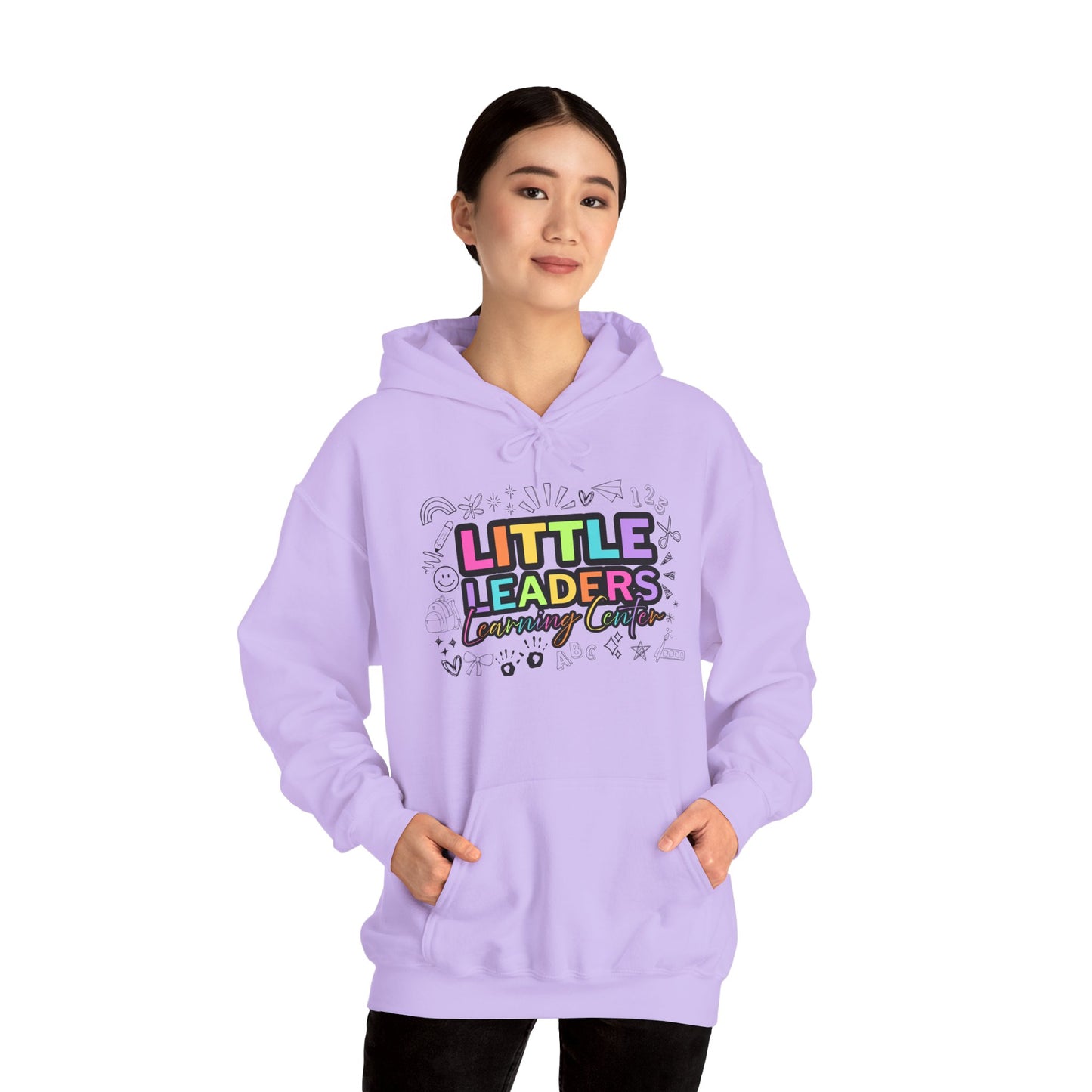 Little Leaders Doodle Design Hoodie - Cozy Unisex Sweatshirt