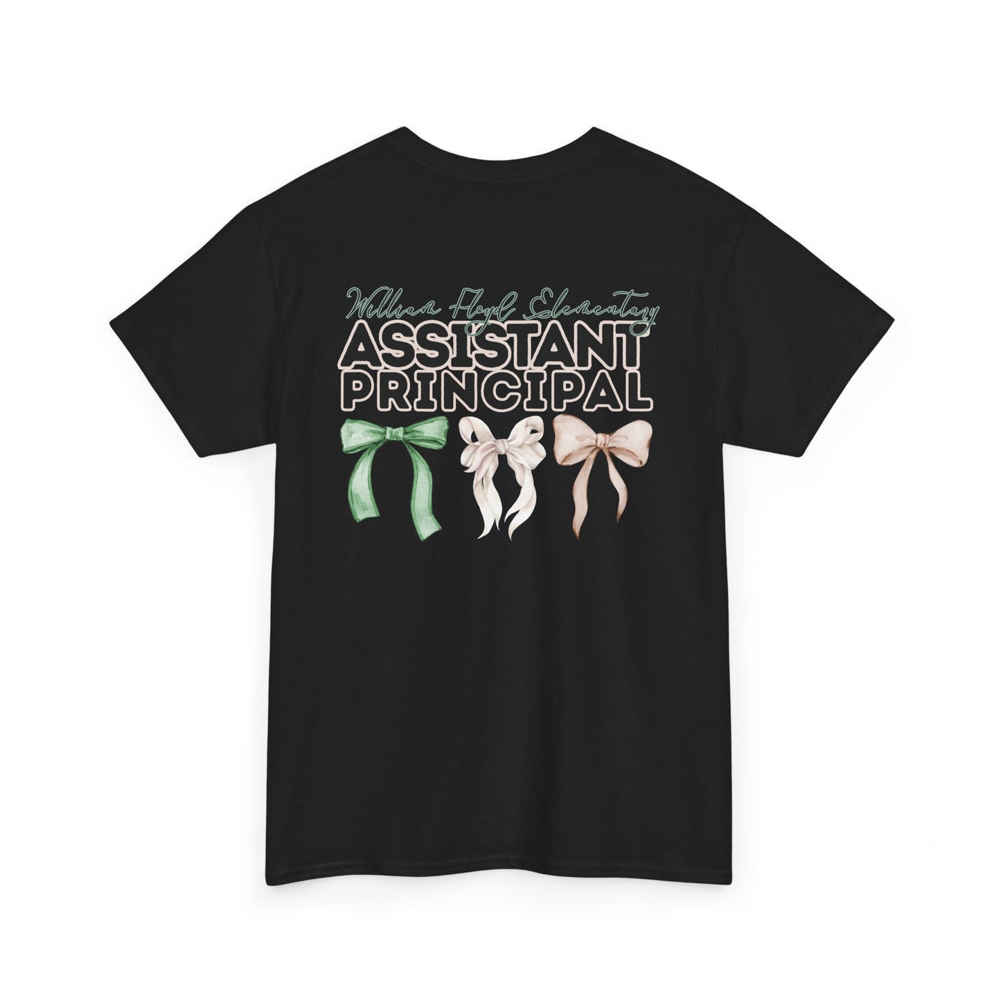 WFE Assistant Principal and Bows- Unisex Heavy Cotton Tee with Bow Design