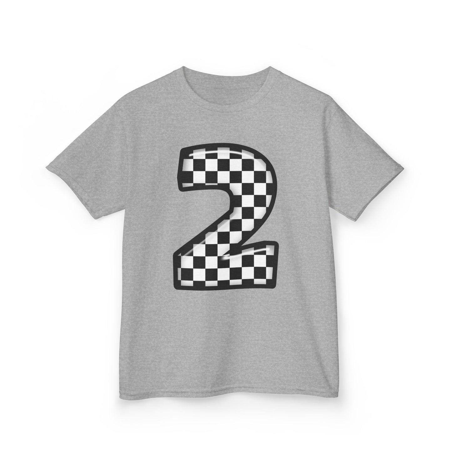 Mini-Checkered Number 2 Tee - Perfect for Birthdays and Celebrations