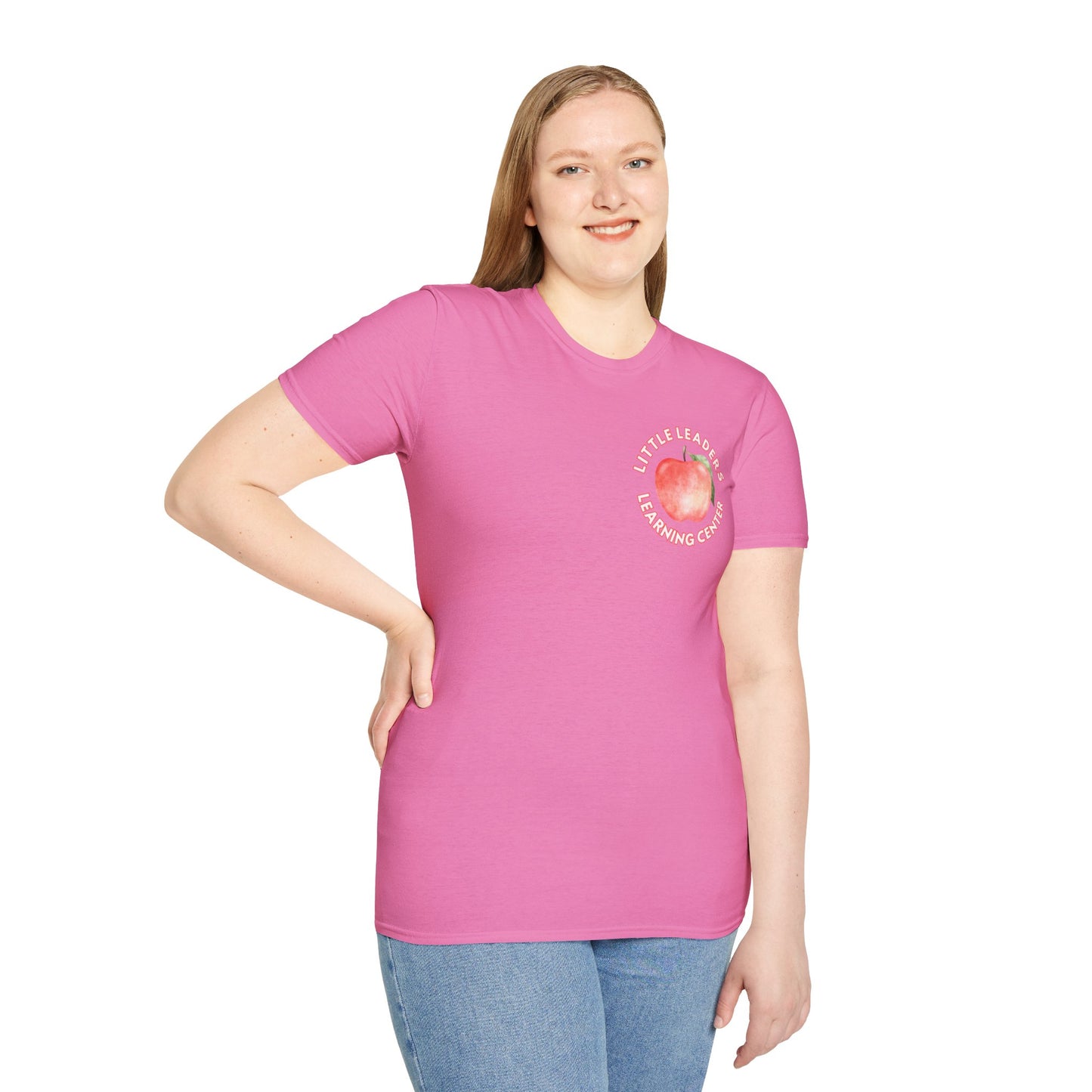 Little Leaders Teacher w/ Apple Design Unisex Softstyle T-Shirt