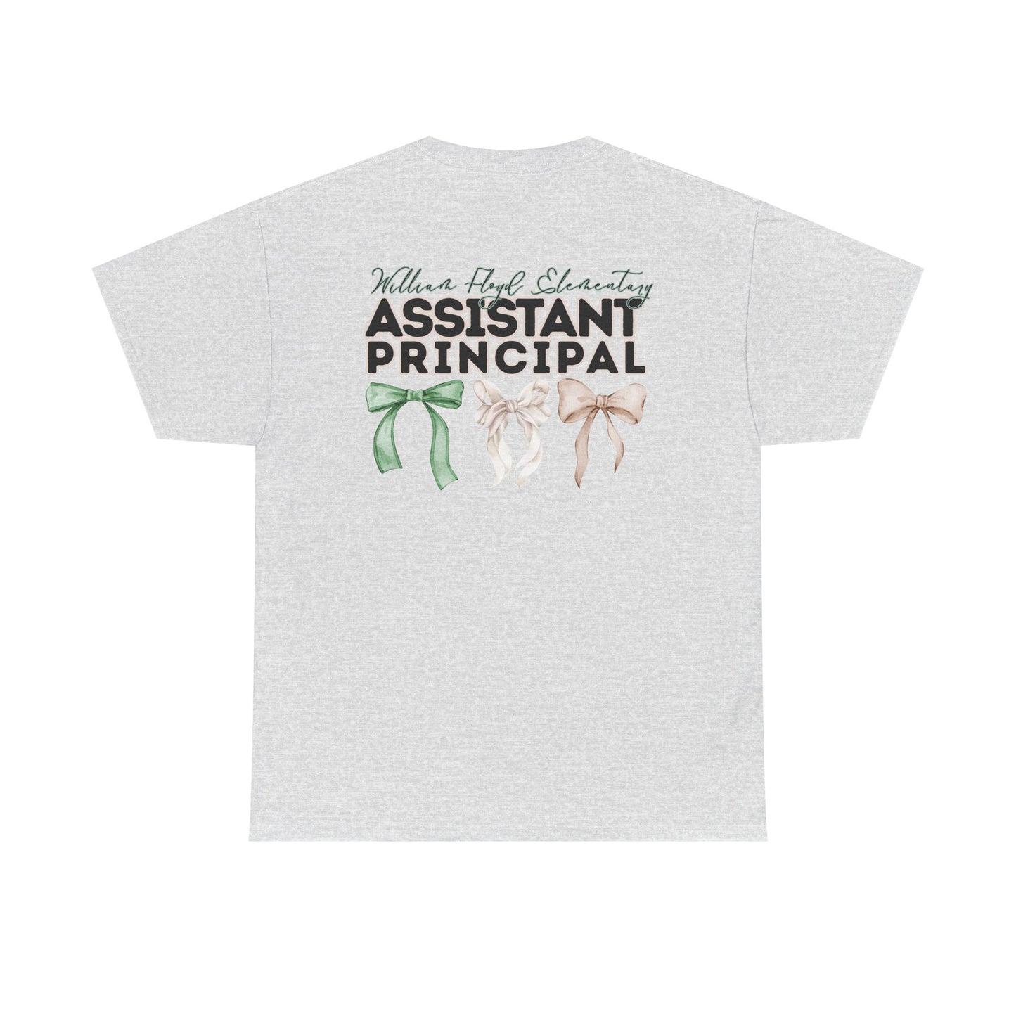 WFE Assistant Principal and Bows- Unisex Heavy Cotton Tee with Bow Design