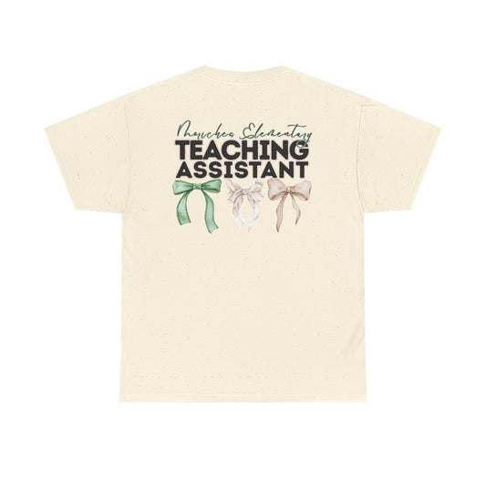Moriches- Teaching Assistant and Bows- Unisex Heavy Cotton Tee with Bow Design
