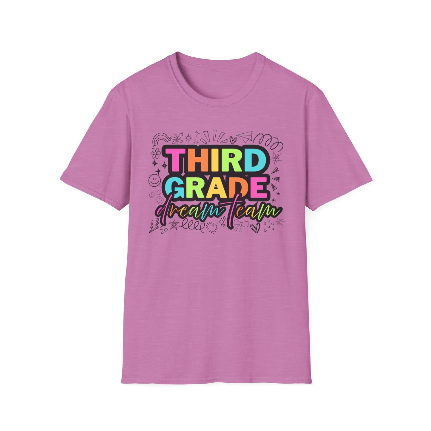Dream Team- 3rd Grade- Unisex Softstyle T-Shirt- Teacher Life