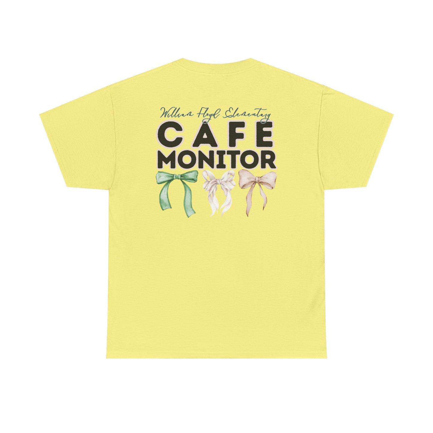 WFE Cafe Monitor and Bows- Unisex Heavy Cotton Tee with Bow Design