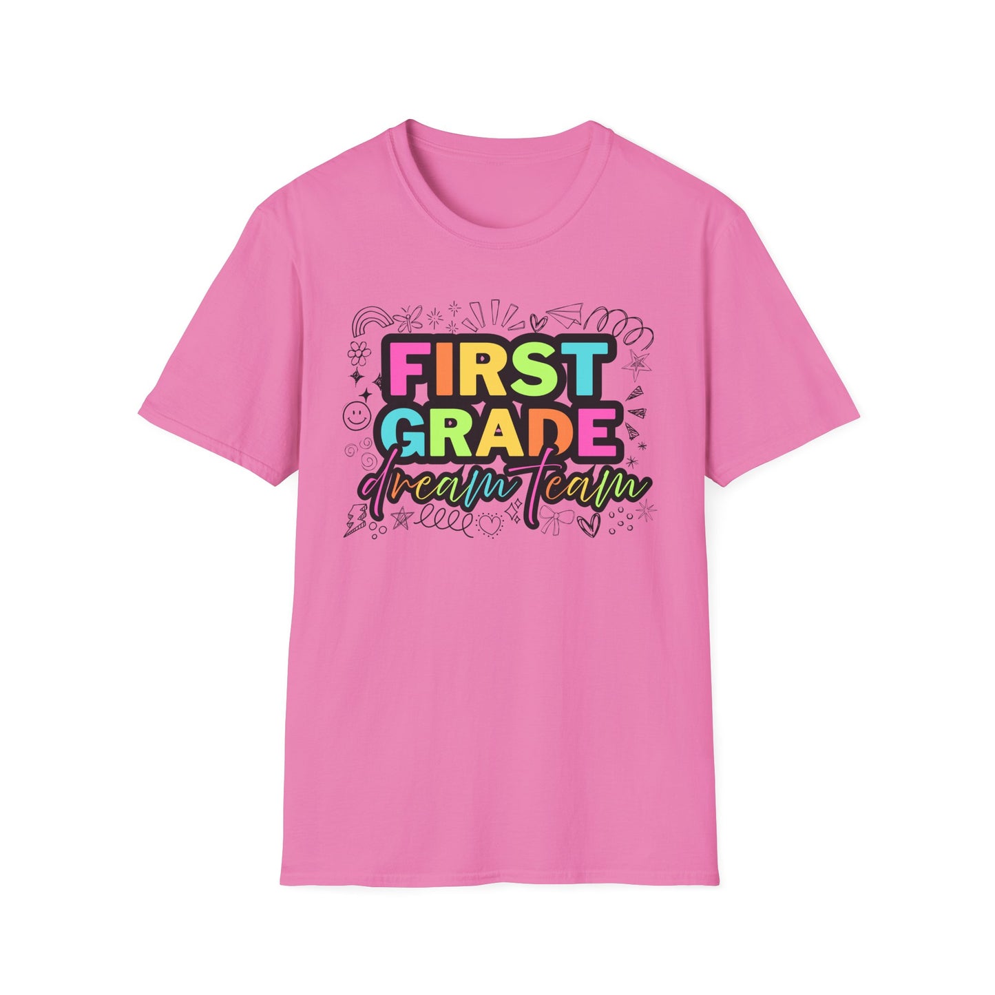 Dream Team- 1st Grade- Unisex Softstyle T-Shirt- Teacher Life