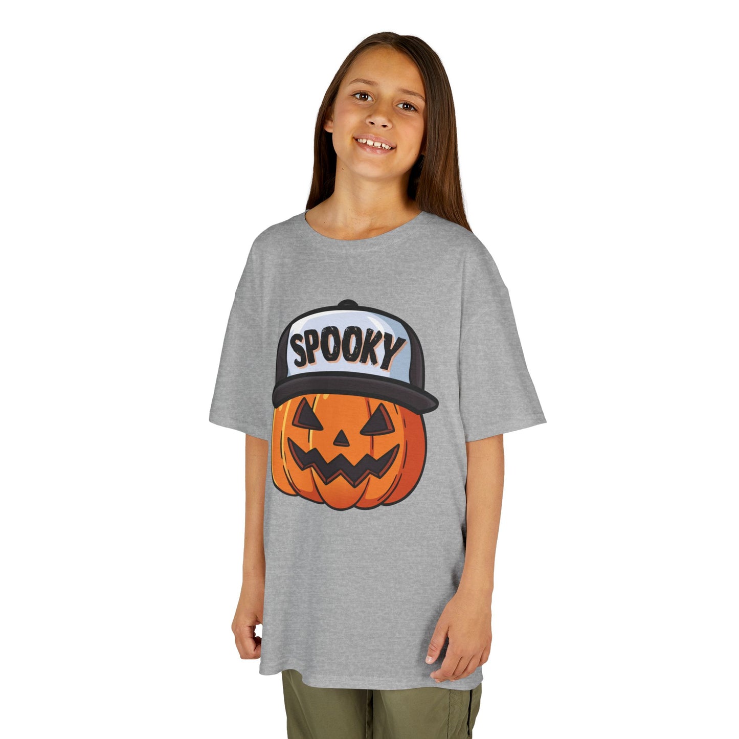 Spooky Pumpkin w/ Hat | Halloween | Kids Cotton™ Tee