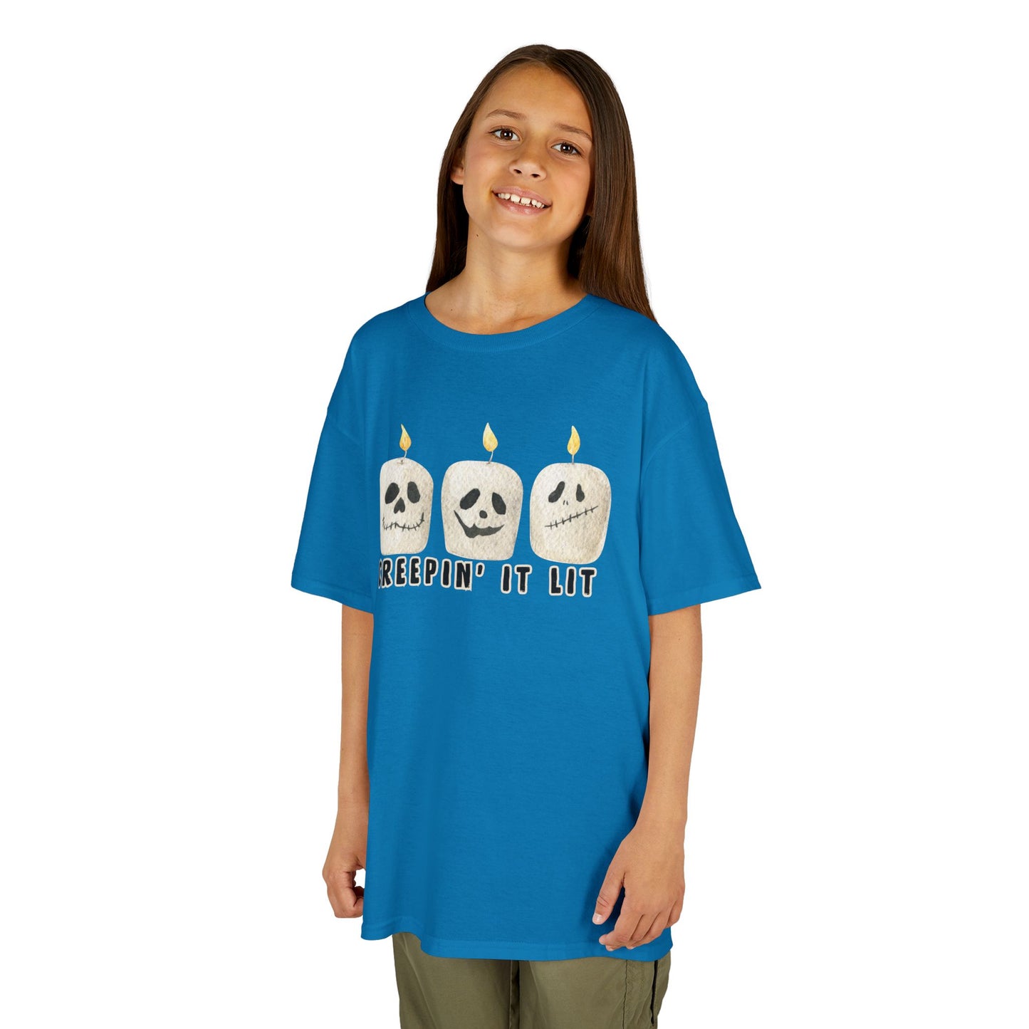 Creepin' It Lit Kids Tee, Halloween Shirt for Kids