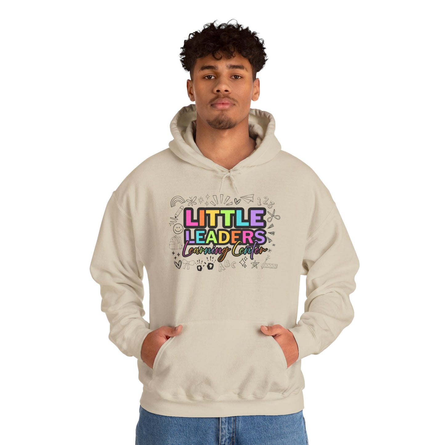 Little Leaders Doodle Design Hoodie - Cozy Unisex Sweatshirt