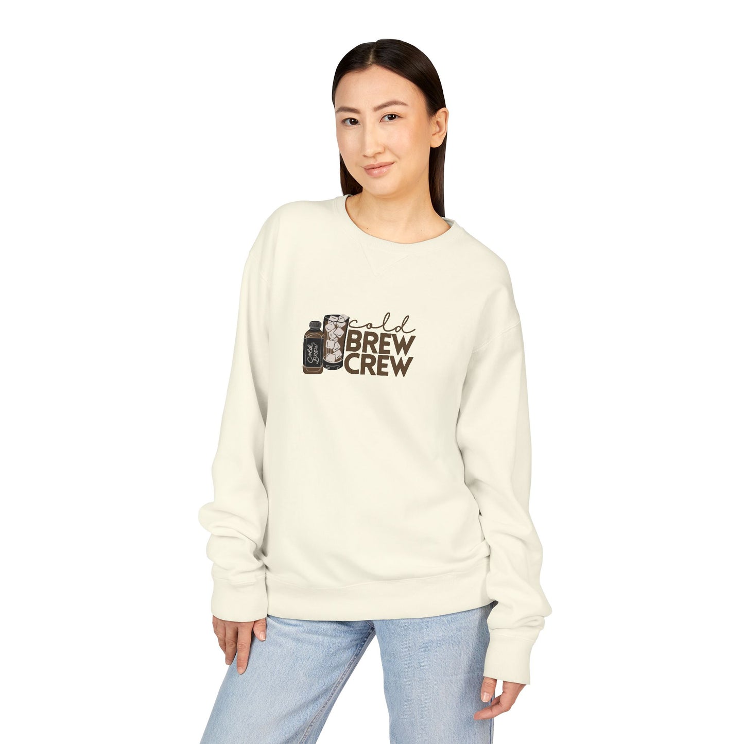 Cold Brew Crew Garment Dyed Sweatshirt, Coffee Lovers Apparel