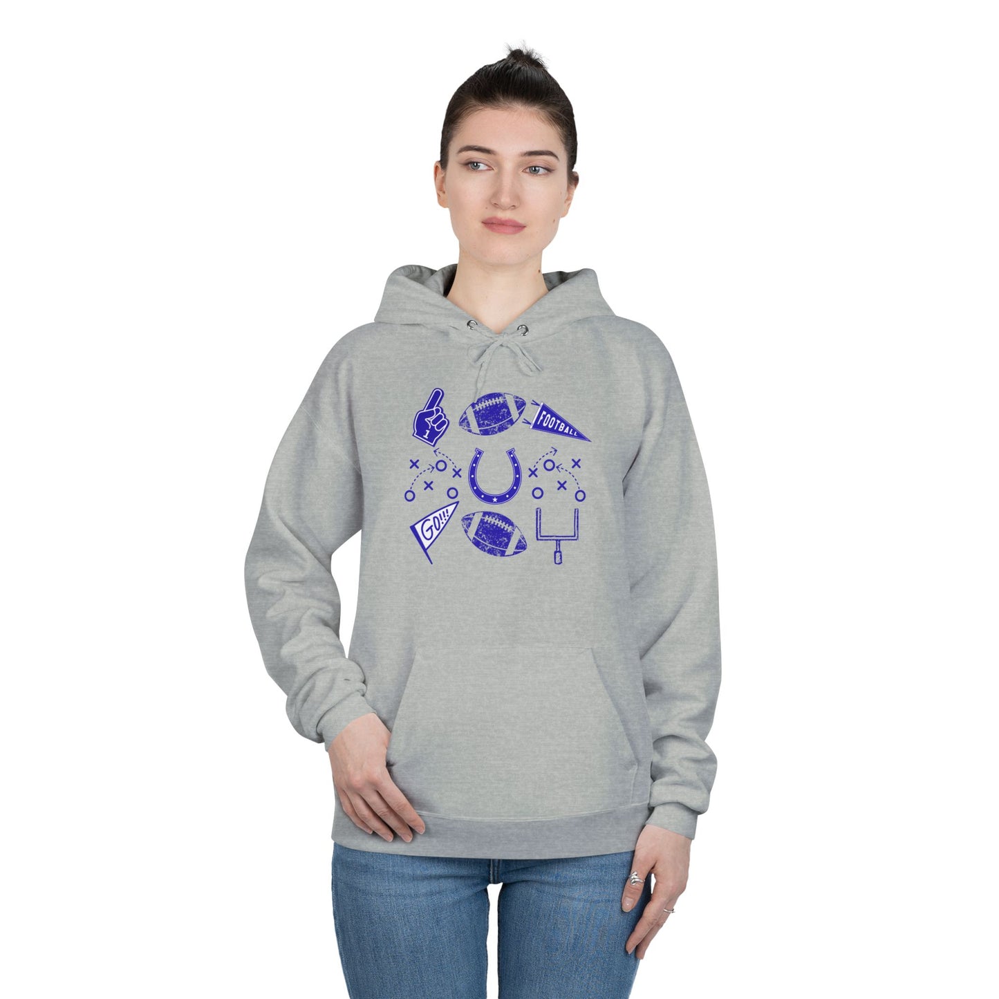 Football Fan Eco-Friendly Hoodie, Unisex Hooded Sweatshirt