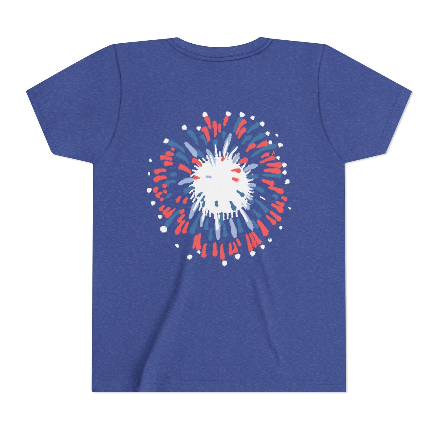 Patriotic Youth Tee for Girls, USA - Kids Short Sleeve Shirt, Holiday Mini