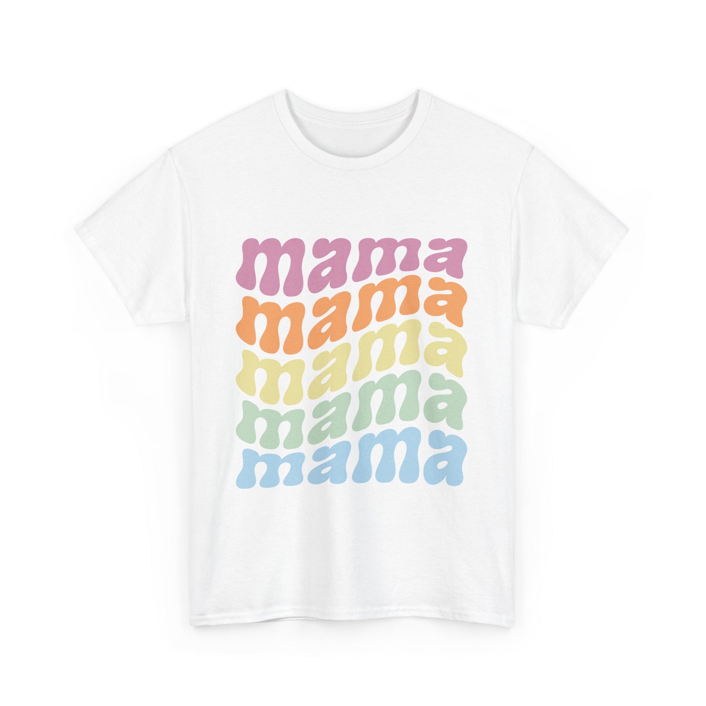 Retro Mama Unisex Heavy Cotton Tee - Colorful & Comfy