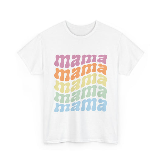 Retro Mama Unisex Heavy Cotton Tee - Colorful & Comfy