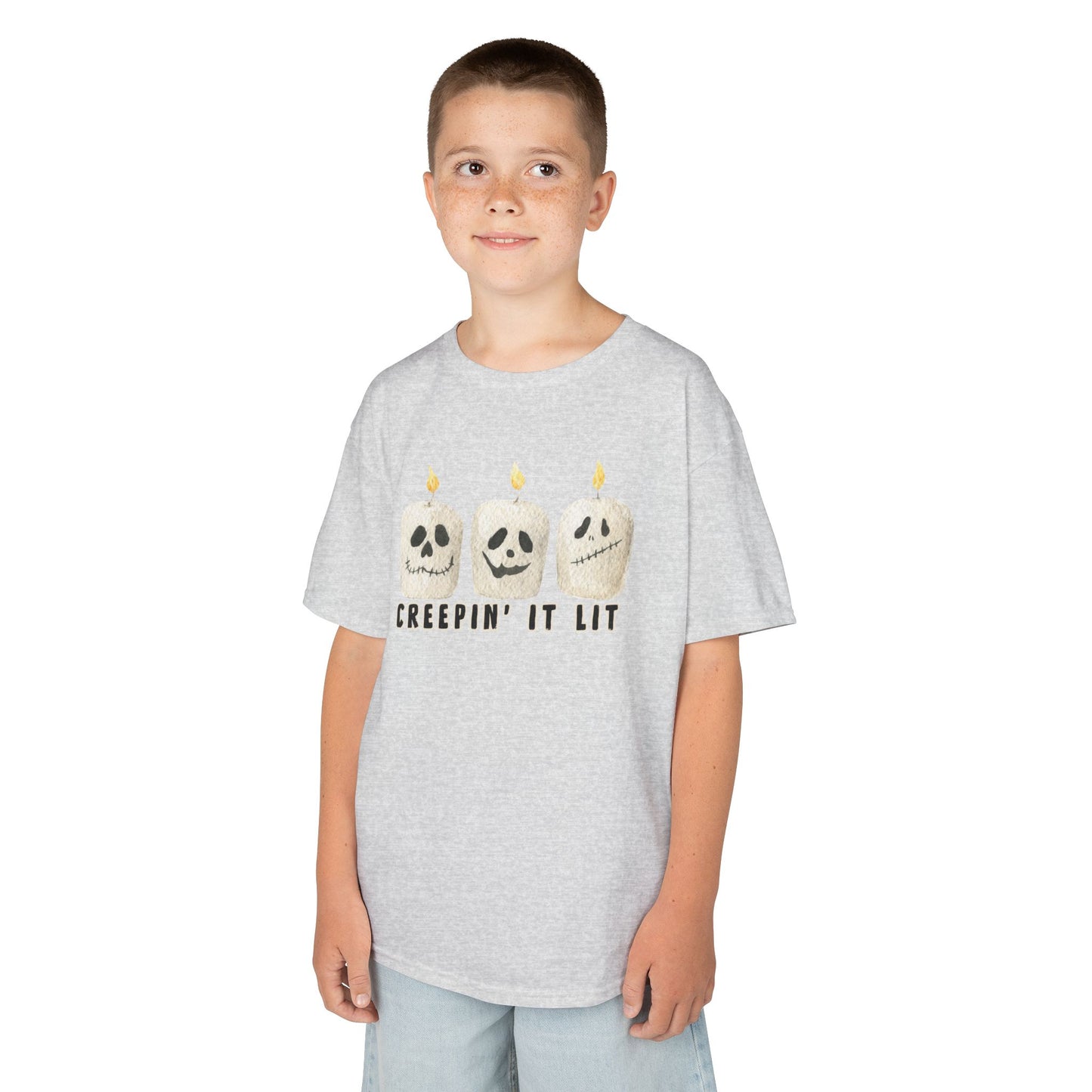 Creepin' It Lit Kids Tee, Halloween Shirt for Kids