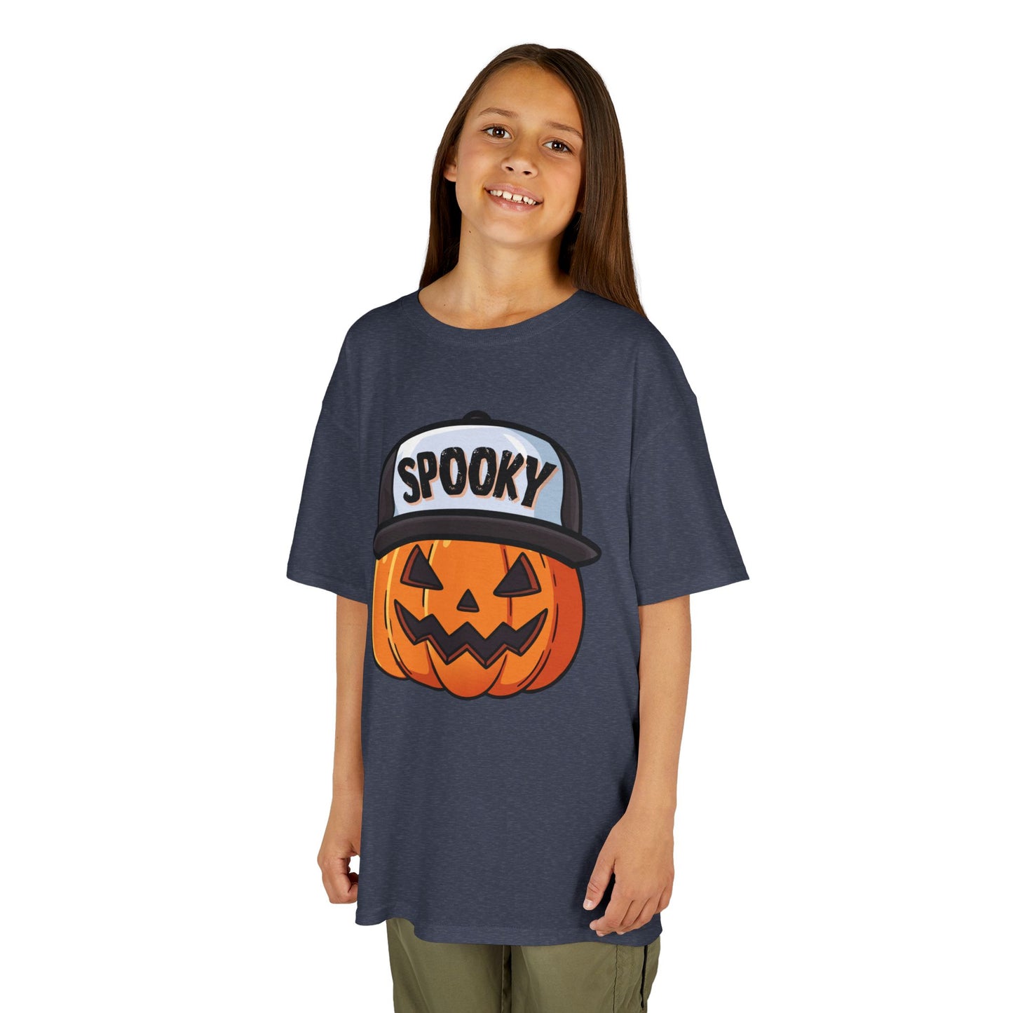 Spooky Pumpkin w/ Hat | Halloween | Kids Cotton™ Tee