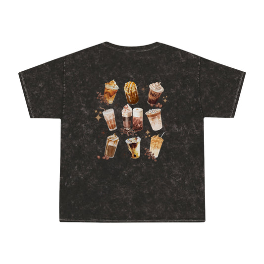 Iced Coffee Club T-Shirt | Unisex Mineral Wash Tee, Coffee Lovers Gift