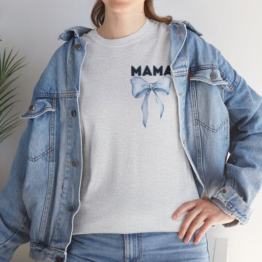 Mama Blue Bow Unisex Heavy Cotton Tee - All Day Everyday