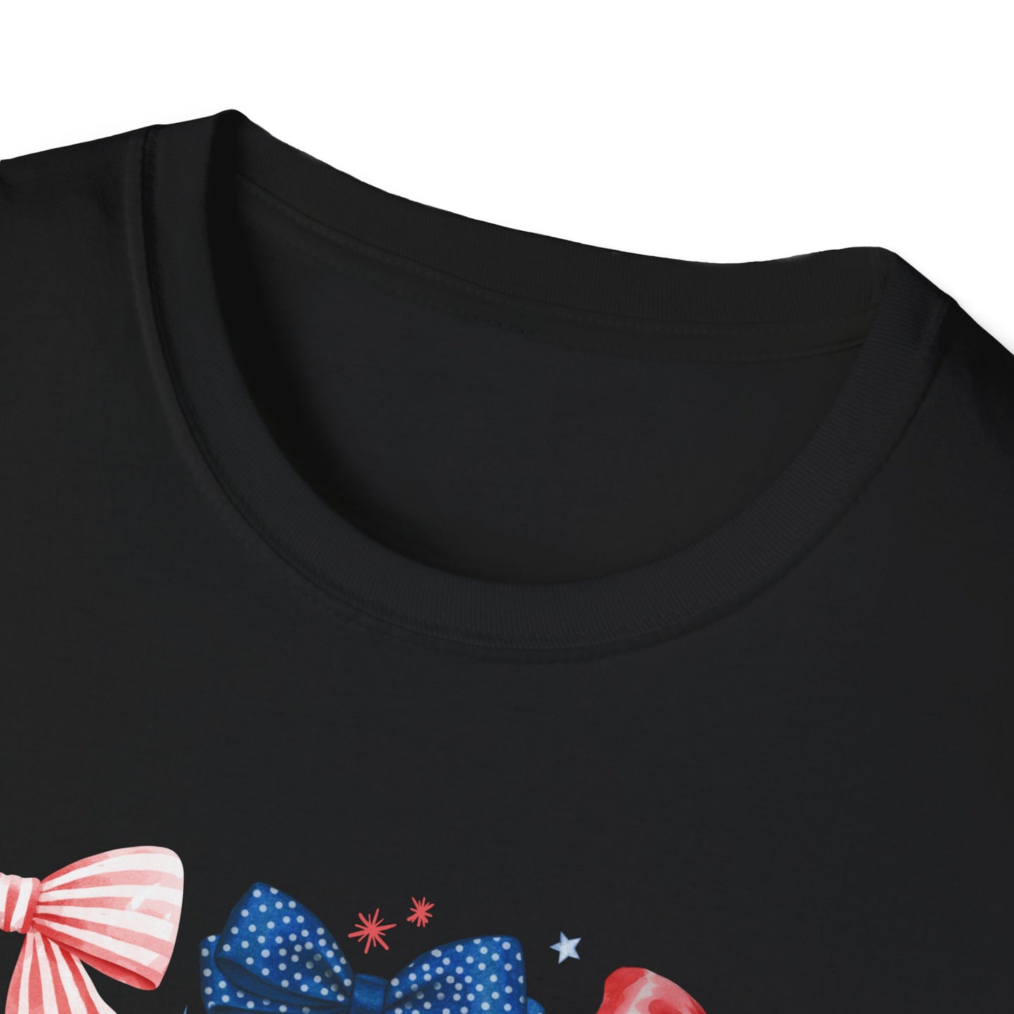 Patriotic Bow Graphic Tee for Celebrations- Holiday