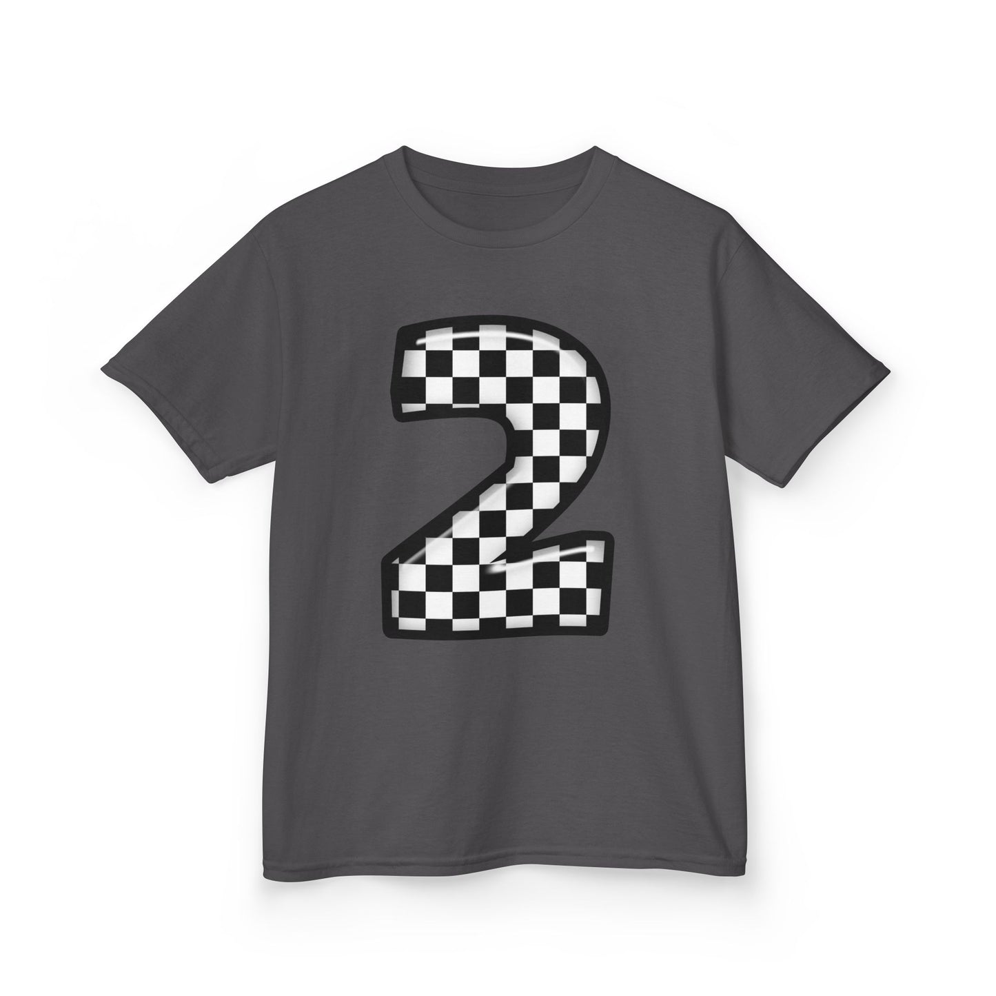 Mini-Checkered Number 2 Tee - Perfect for Birthdays and Celebrations