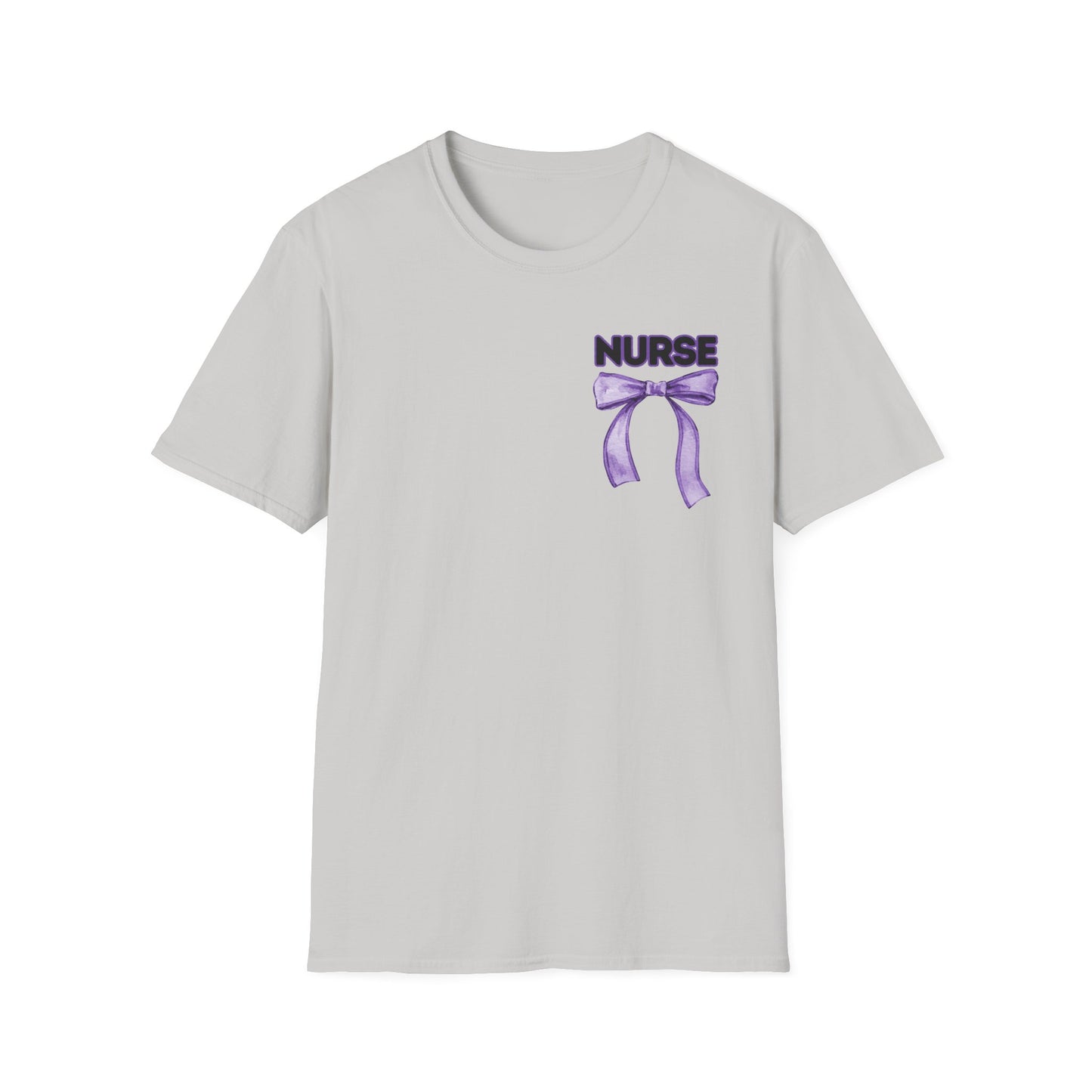OR Nurse Softstyle T-Shirt with Bow Design- Healthcare