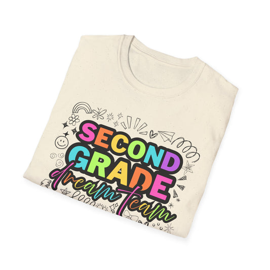 Dream Team- 2nd Grade- Unisex Softstyle T-Shirt- Teacher Life