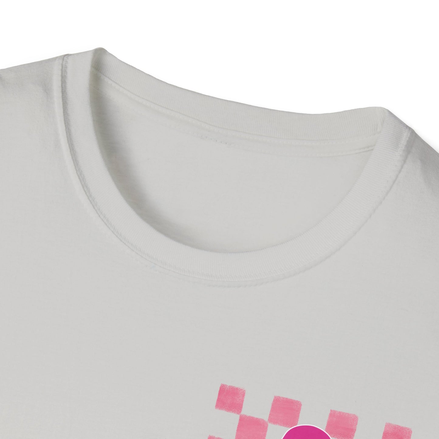 Checkered Pink Ribbon Awareness T-Shirt | Softstyle Tee