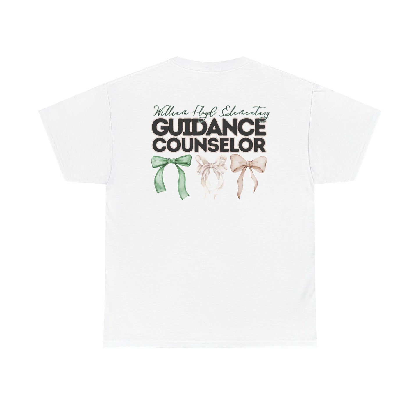 WFE Guidance Counselor and Bows- Unisex Heavy Cotton Tee with Bow Design