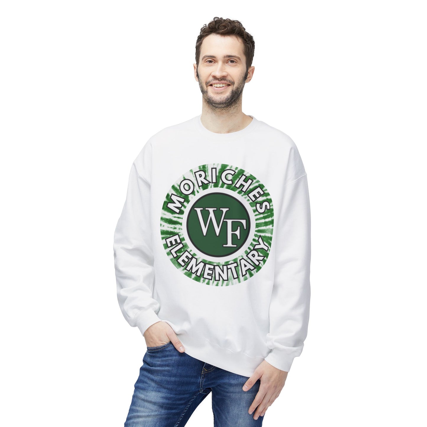 Moriches Tie Dye Logo-  Fleece Crewneck Sweatshirt