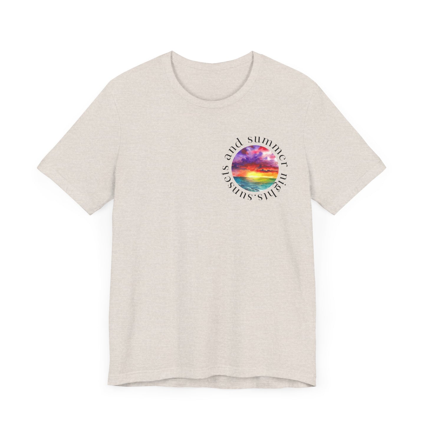 Sunset Lovers Tee, Summer Vibes T-Shirt, Unisex Graphic Tee, Beach Sunset Shirt