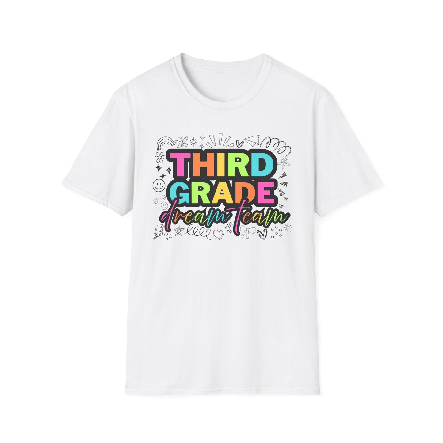Dream Team- 3rd Grade- Unisex Softstyle T-Shirt- Teacher Life
