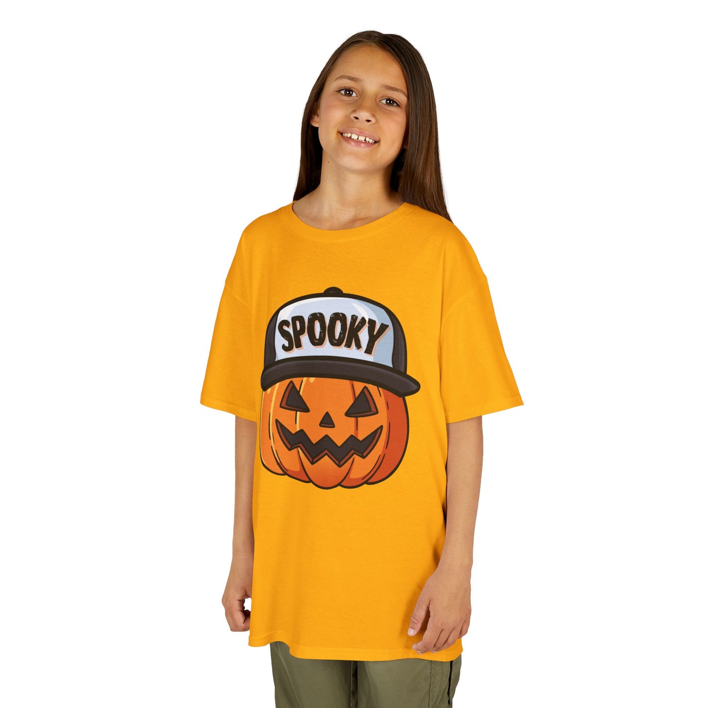 Spooky Pumpkin w/ Hat | Halloween | Kids Cotton™ Tee