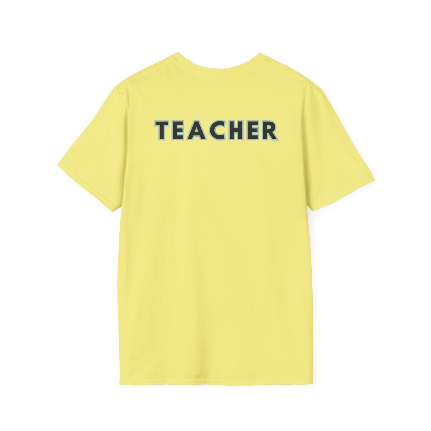 Little Leaders Teacher w/ Backpack Design Unisex Softstyle T-Shirt