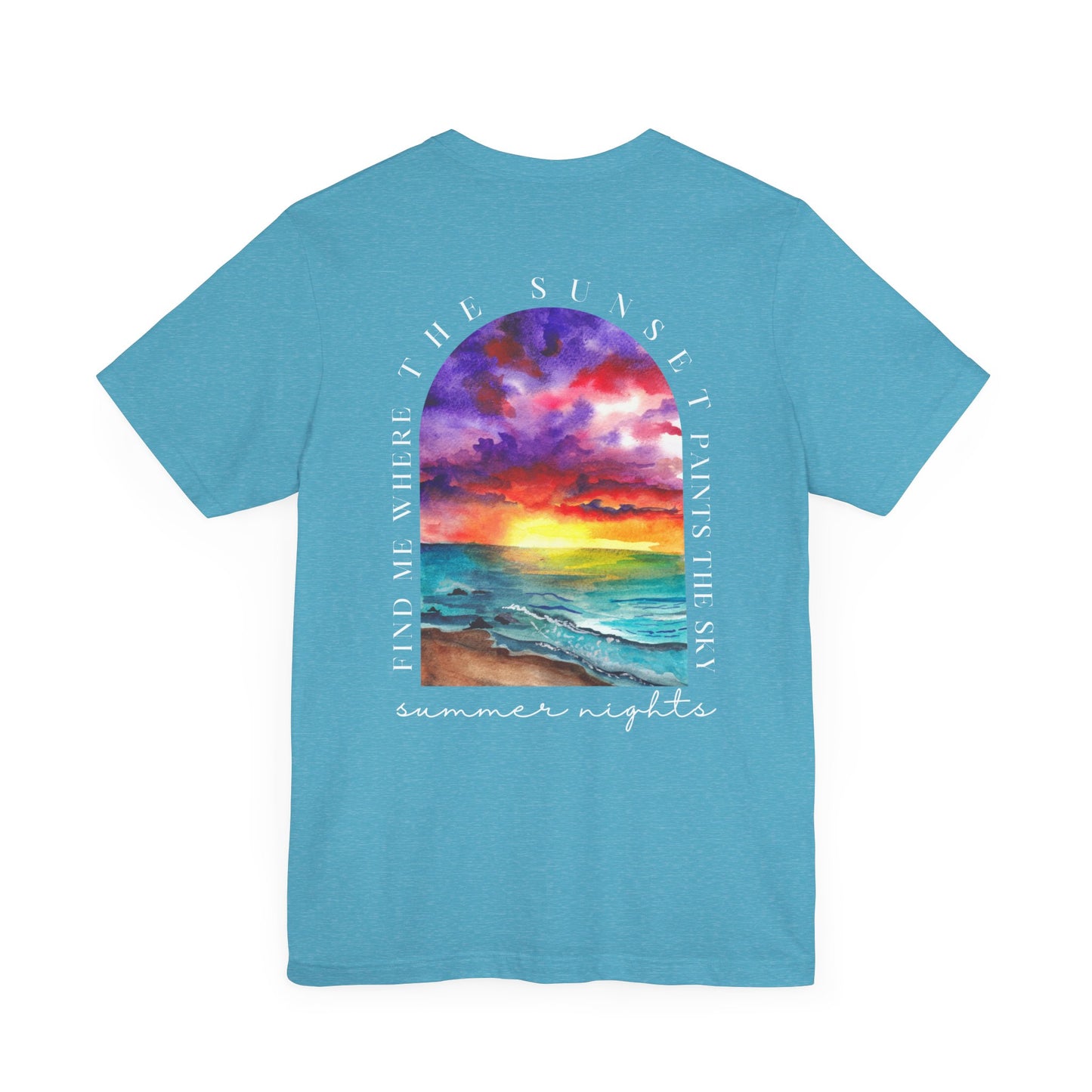 Sunset Lovers Tee, Summer Vibes T-Shirt, Unisex Graphic Tee, Beach Sunset Shirt