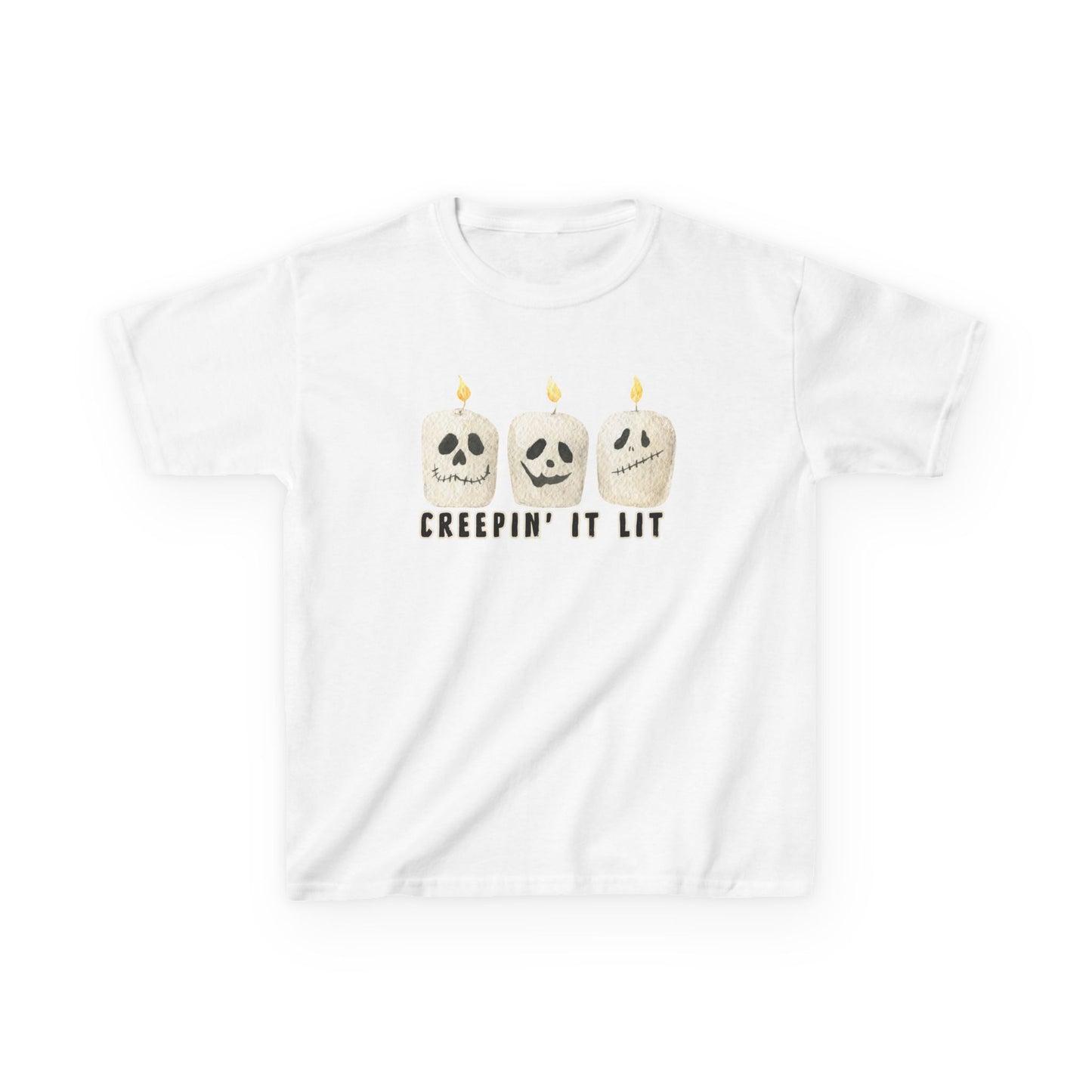 Creepin' It Lit Kids Tee, Halloween Shirt for Kids