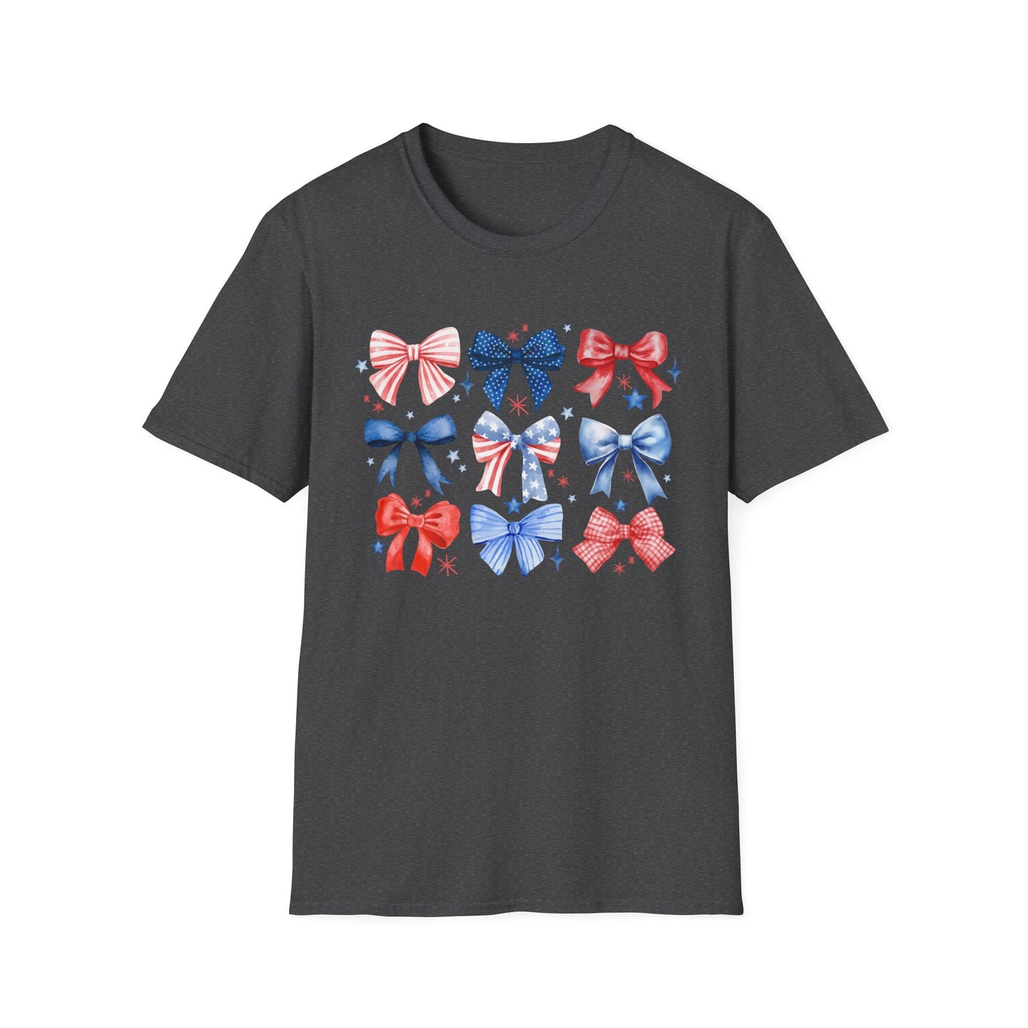 Patriotic Bow Graphic Tee for Celebrations- Holiday