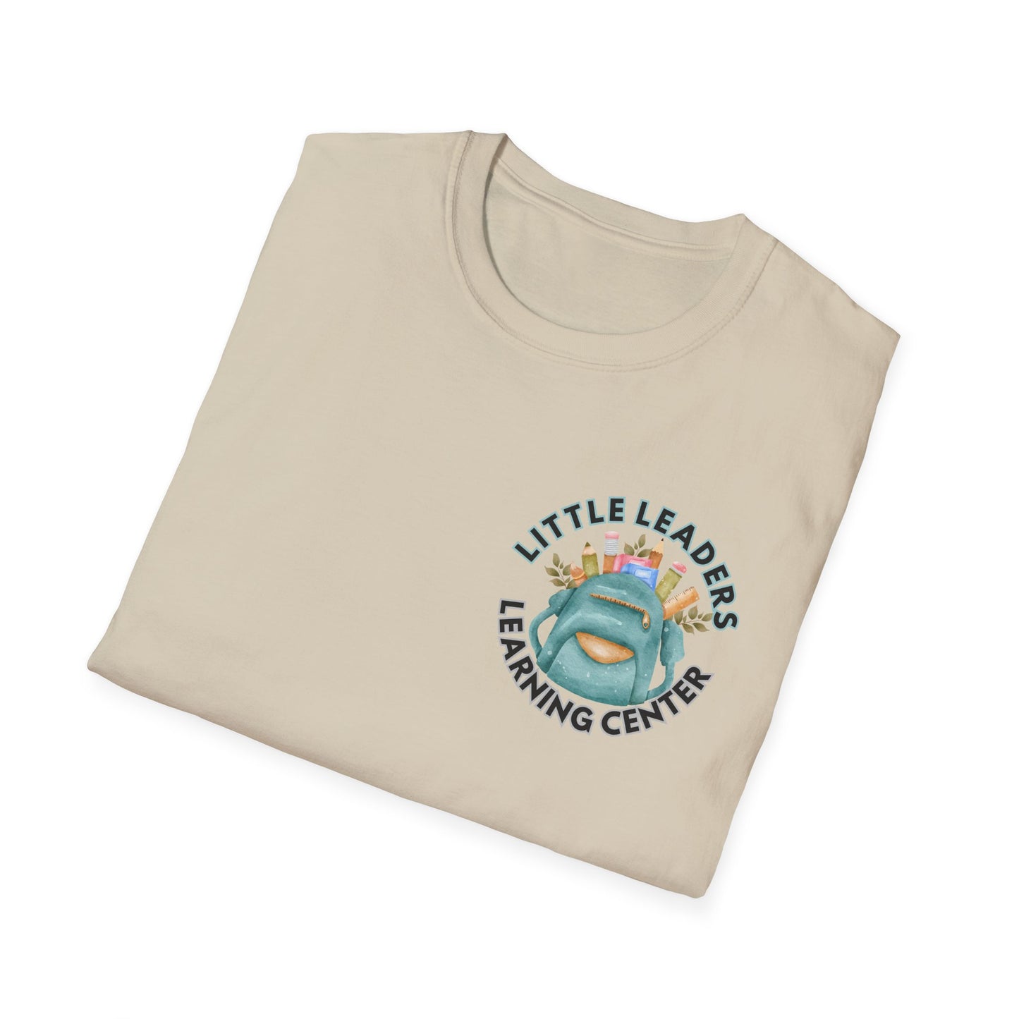 Little Leaders Teacher w/ Backpack Design Unisex Softstyle T-Shirt