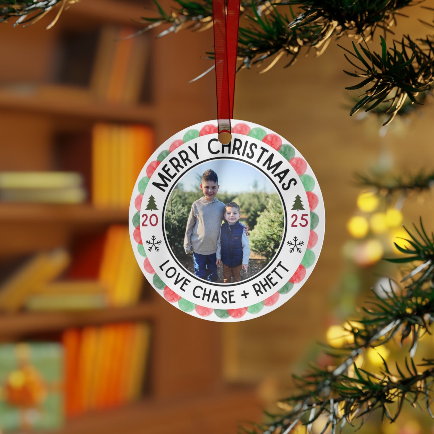 Mancini 2025 Personalized Photo Metal Ornament