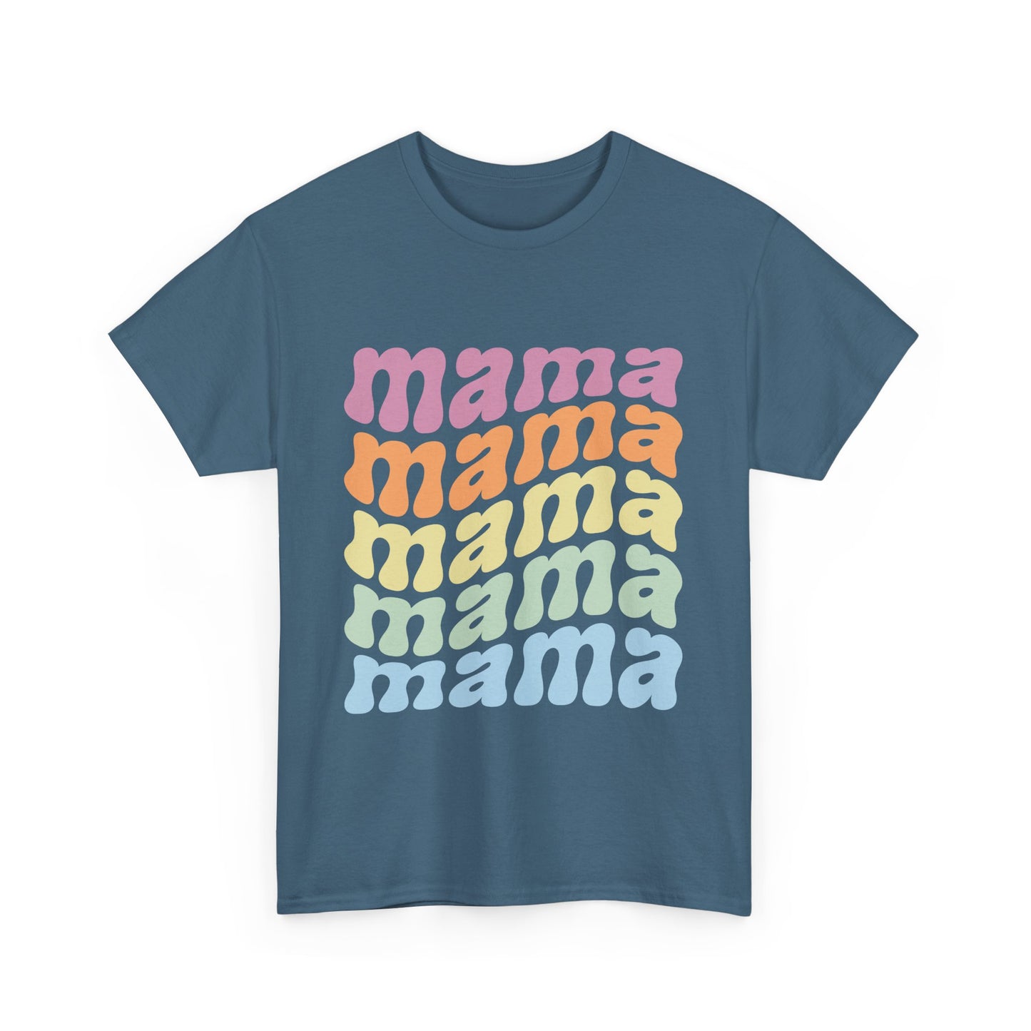Retro Mama Unisex Heavy Cotton Tee - Colorful & Comfy
