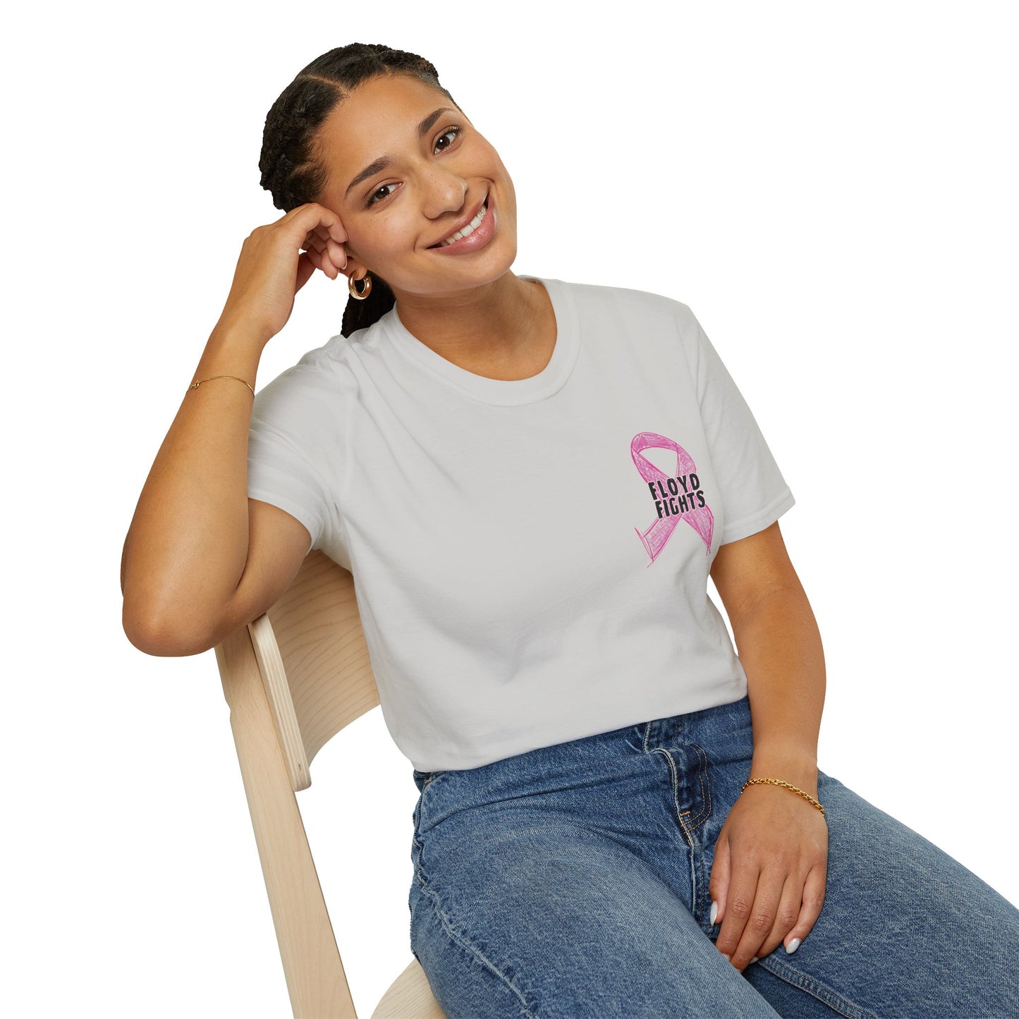 FLOYD FIGHTS Ribbon Breast Cancer Awareness T-Shirt | Softstyle Tee