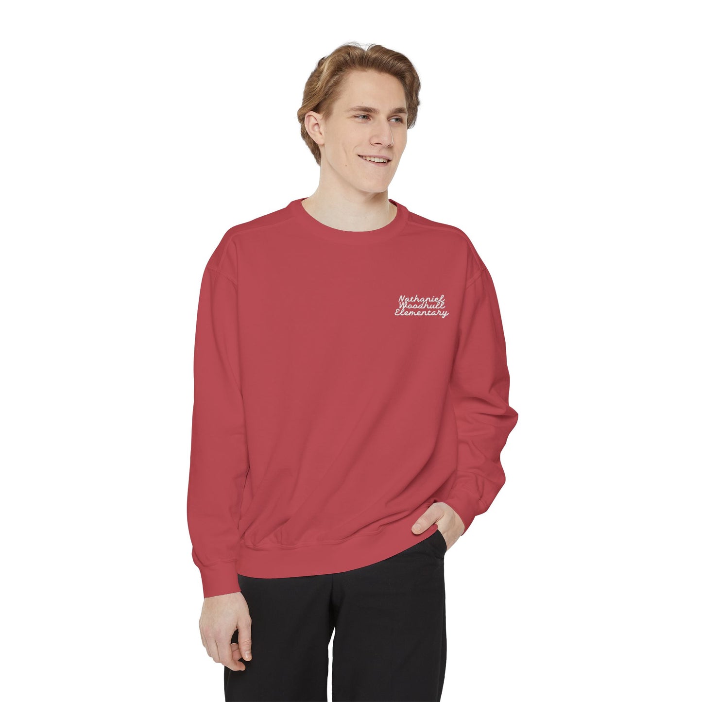 Woodhull- Embroidered Garment-Dyed Unisex Sweatshirt